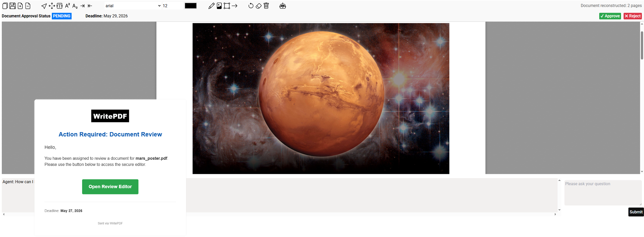 Create document approval workflow
